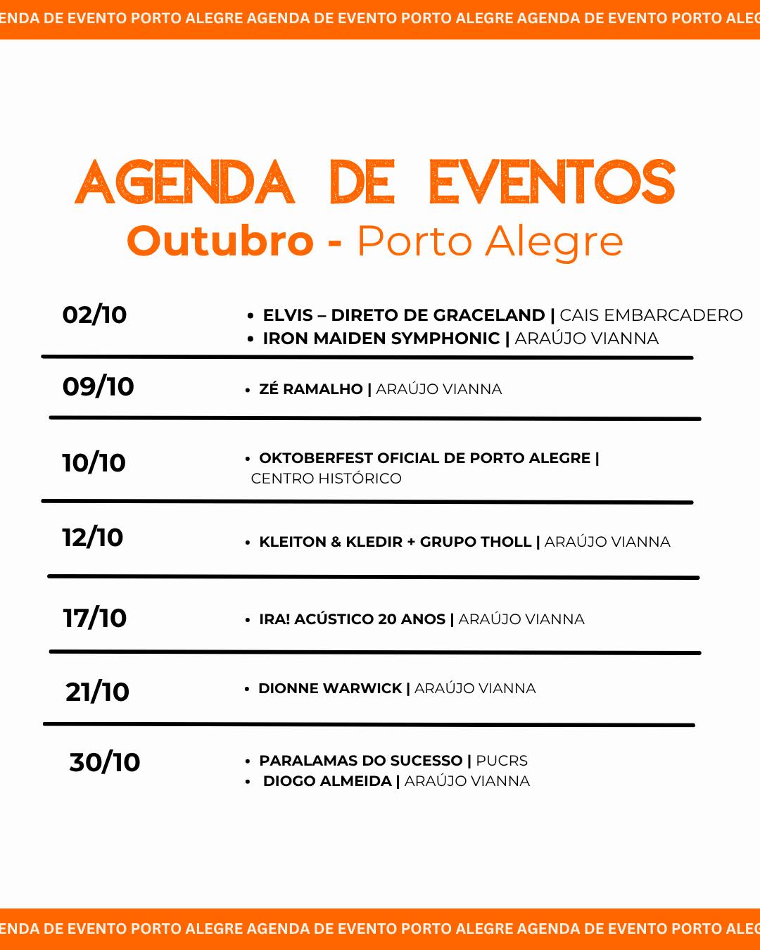 Eventos Outubro em Porto Alegre