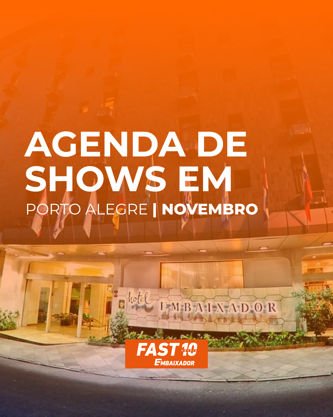 Agendas de eventos de Porto Alegre no mês de novembro.