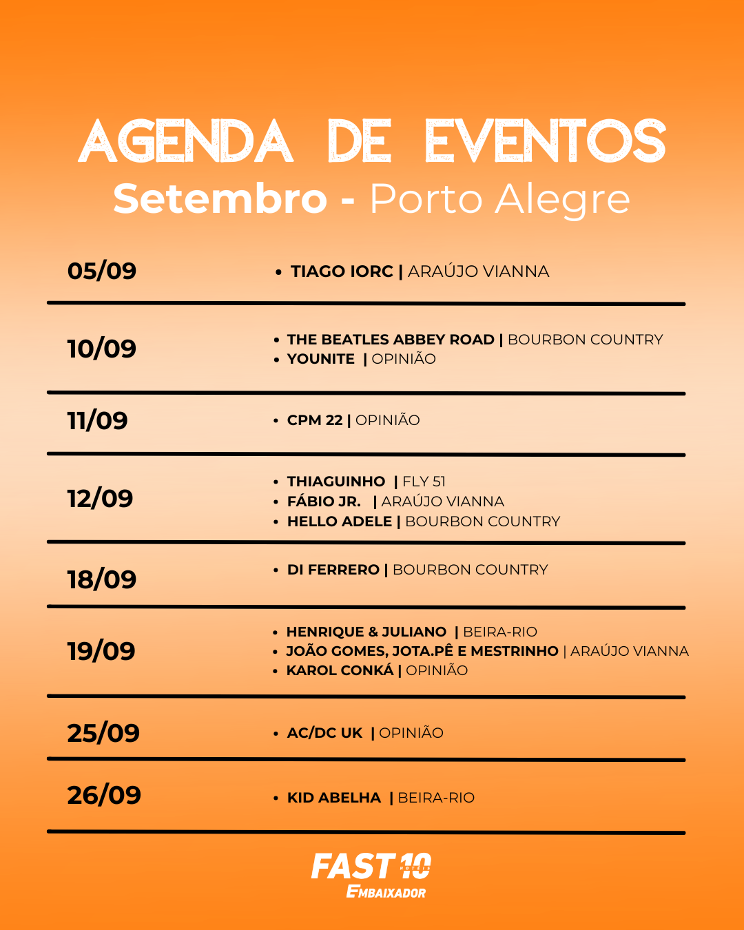 Eventos Setembro